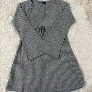 Old Navy Gray Ribbed Kids Casual Dress